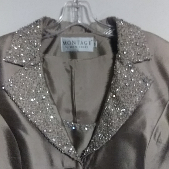 Gorgeous, taupe colored, formal two piece suit! - Picture 7 of 7